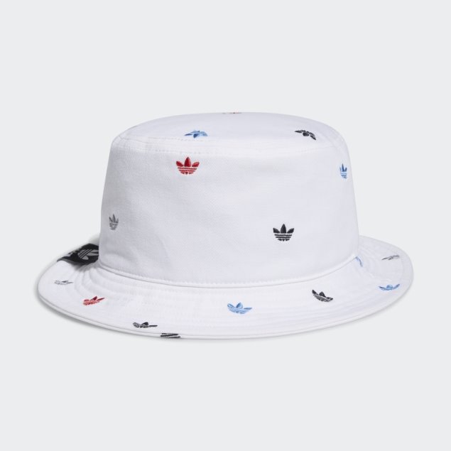 Sombrero De Pescador Blanco Allover Print Trefoil De Adidas