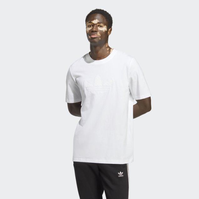 Camiseta Gráfica Monograma Blanco Adidas