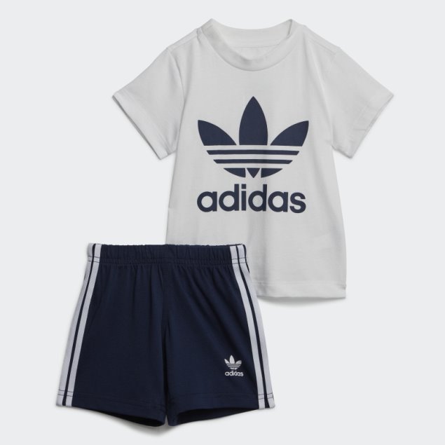 Adidas Night Indigo Trefoil Shorts Camiseta Set