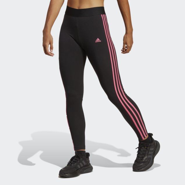 Leggings 3 Rayas Negro Adidas