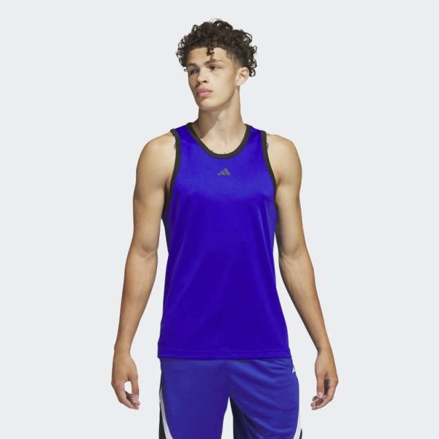 Azul Adidas Legends Basketball 3-stripes Tank Top Moda