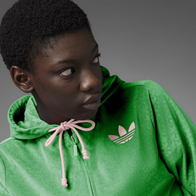 Adidas Adicolor Heritage Now Terciopelo Zip Sudadera Con Capucha Verde