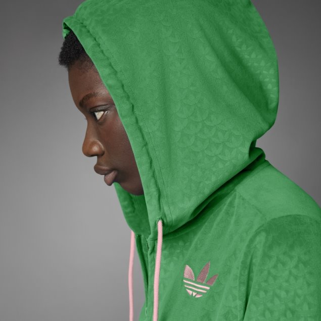 Adidas Adicolor Heritage Now Terciopelo Zip Sudadera Con Capucha Verde