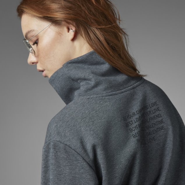 Sudadera Adidas Valentine's Day Gris Oscuro Jaspeado