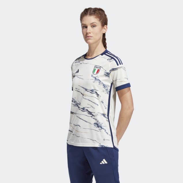 Camiseta Adidas Blanca Seleccion Italia Mujer 23 Segunda Equipacion