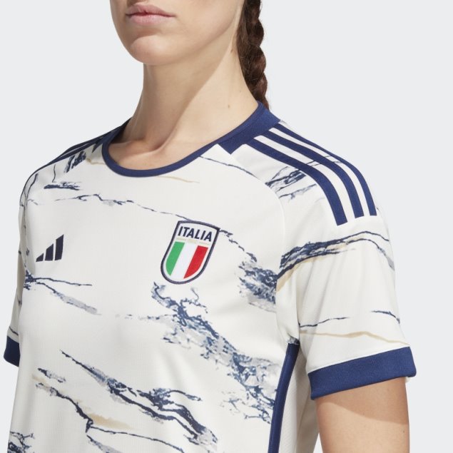 Camiseta Adidas Blanca Seleccion Italia Mujer 23 Segunda Equipacion
