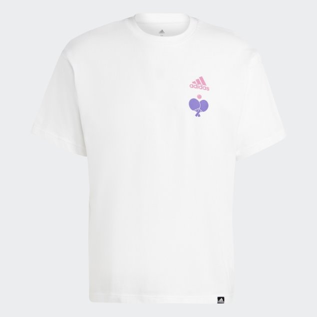 Camiseta Gráfica Blanca Adidas Caliente