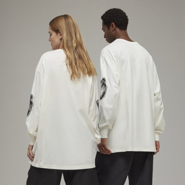 Playera De Manga Larga Con Logo Gráfico Adidas Y-3