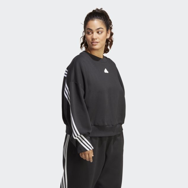 Sudadera De 3 Rayas Con íconos Del Futuro (tallas Grandes) Negro Adidas