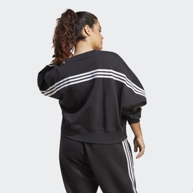 Sudadera De 3 Rayas Con íconos Del Futuro (tallas Grandes) Negro Adidas