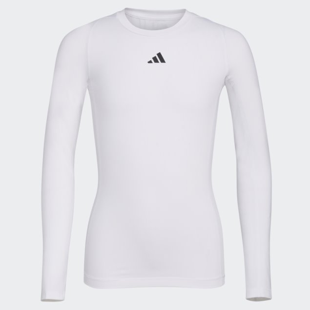 Camiseta Adidas Techfit Manga Larga Blanca