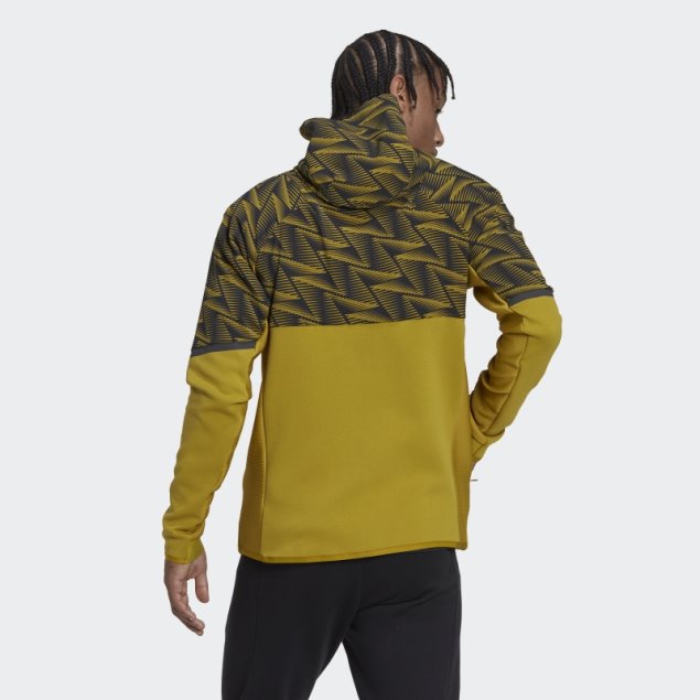 Sudadera Con Capucha Y Cremallera Completa Adidas Olive Diseñada Para Gameday