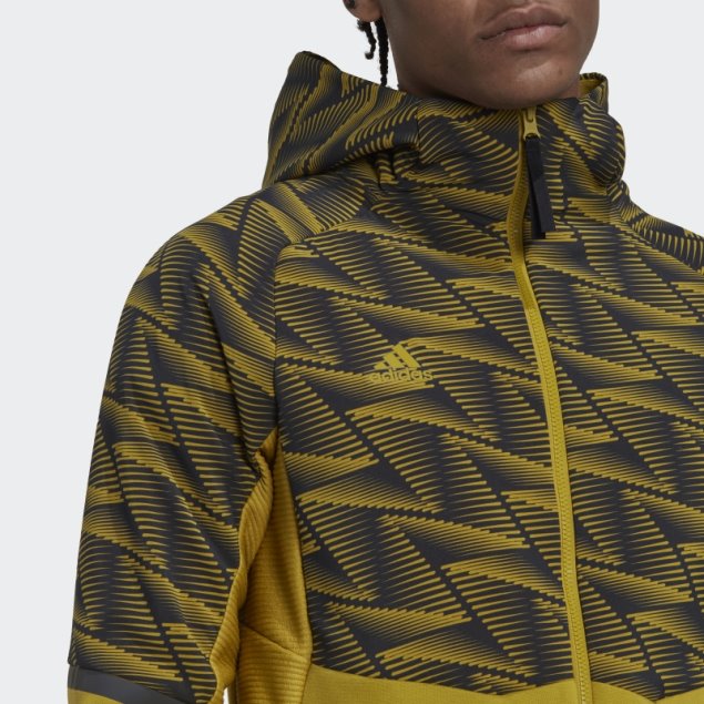 Sudadera Con Capucha Y Cremallera Completa Adidas Olive Diseñada Para Gameday