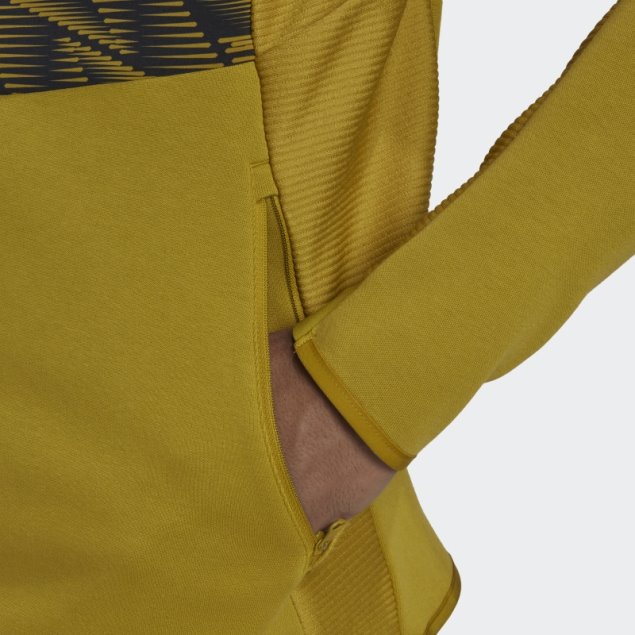 Sudadera Con Capucha Y Cremallera Completa Adidas Olive Diseñada Para Gameday