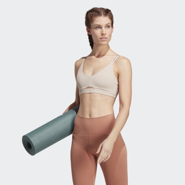 Sujetador Adidas Yoga Studio Luxe Light-support Taupe