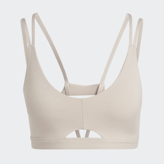 Sujetador Adidas Yoga Studio Luxe Light-support Taupe