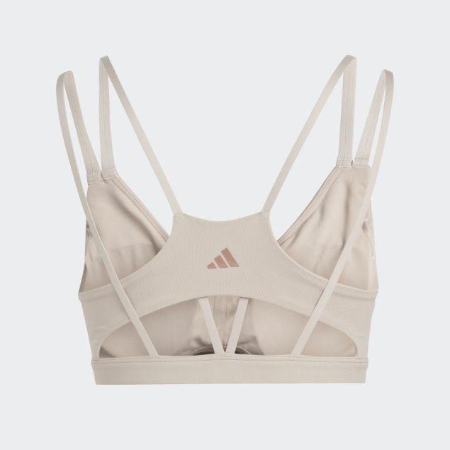 Sujetador Adidas Yoga Studio Luxe Light-support Taupe