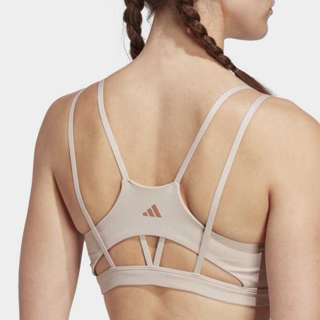 Sujetador Adidas Yoga Studio Luxe Light-support Taupe