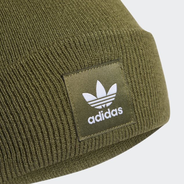 Gorro Con Vuelta Adicolor Adidas Verde Oliva