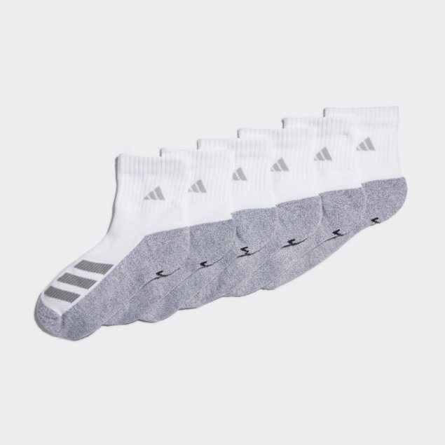 6 Pares De Calcetines Acolchados Con Rayas Angulares Adidas Blanco
