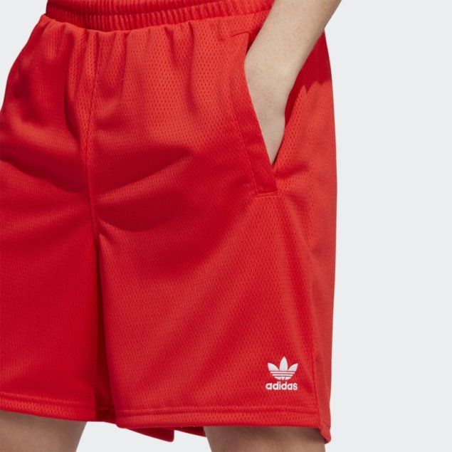 Shorts De Malla Adidas Essentials Rojos