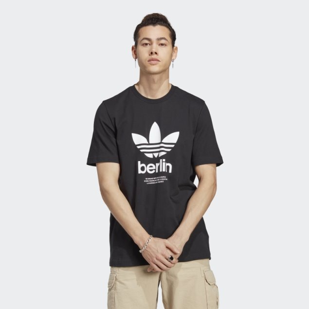 Camiseta Negra Icone Berlin City Originals Adidas