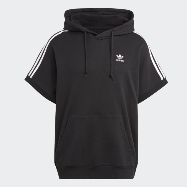 Adidas Sudadera Con Capucha De Manga Corta Adicolor Classics Negra