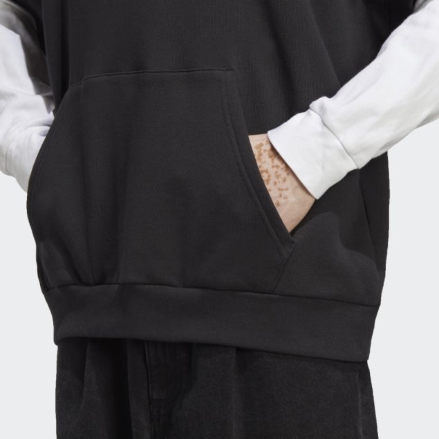 Adidas Sudadera Con Capucha De Manga Corta Adicolor Classics Negra