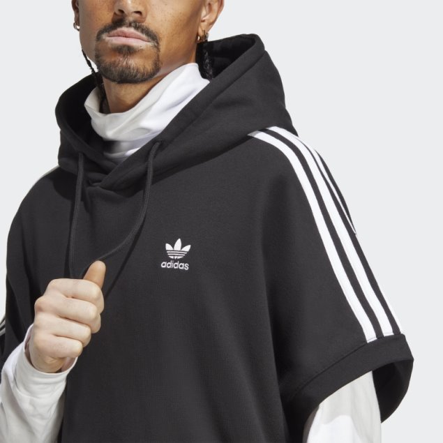 Adidas Sudadera Con Capucha De Manga Corta Adicolor Classics Negra