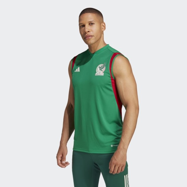 Camiseta De Entrenamiento Sin Mangas Mexico Tiro 23 Adidas Verde