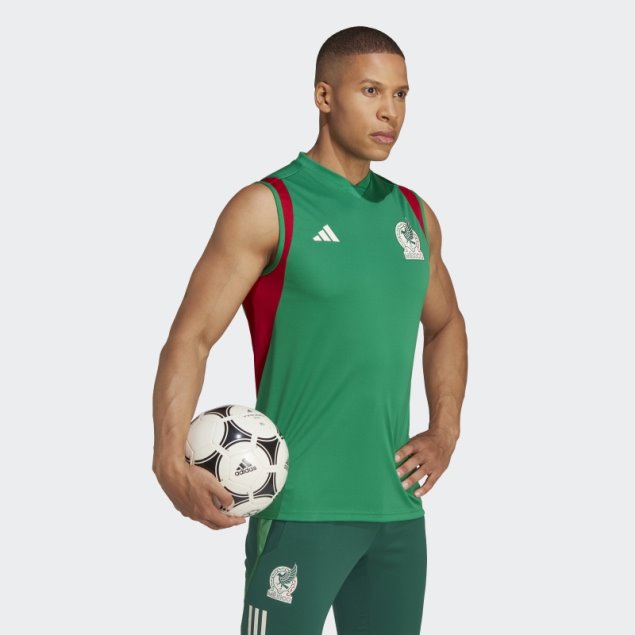 Camiseta De Entrenamiento Sin Mangas Mexico Tiro 23 Adidas Verde