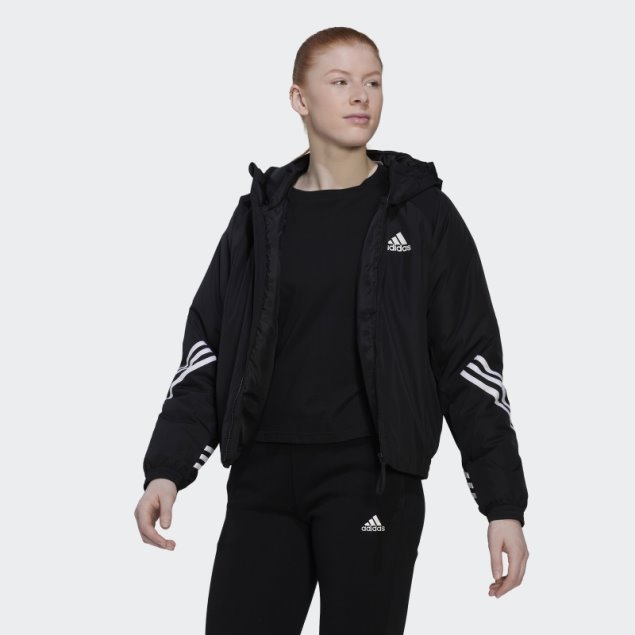 Chamarra Negra Con Capucha Adidas Back To Sport