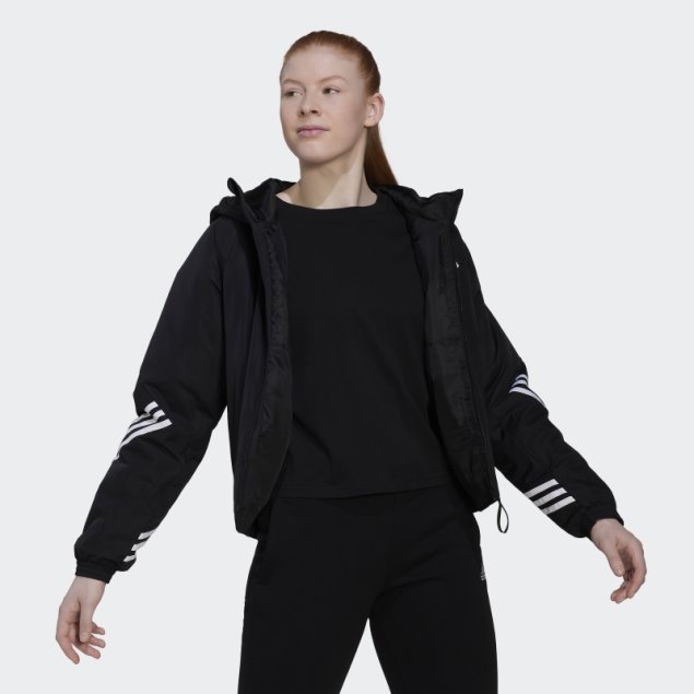 Chamarra Negra Con Capucha Adidas Back To Sport