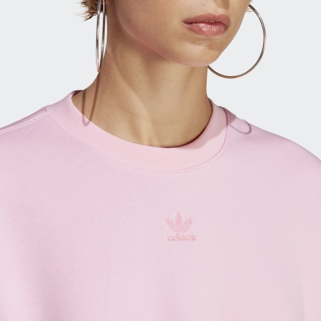 Sudadera Adicolor Essentials Crew Adidas True Pink