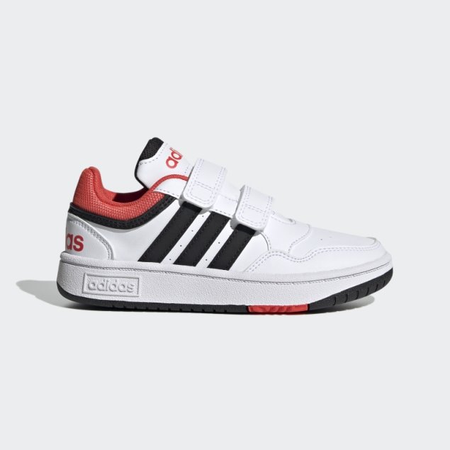 Zapatos De Baloncesto Con Velcro Estilo Aros Blancos Adidas