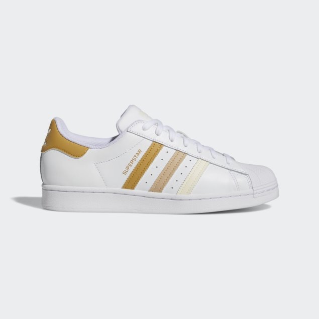 Zapatillas Adidas Superstar Beige Doradas