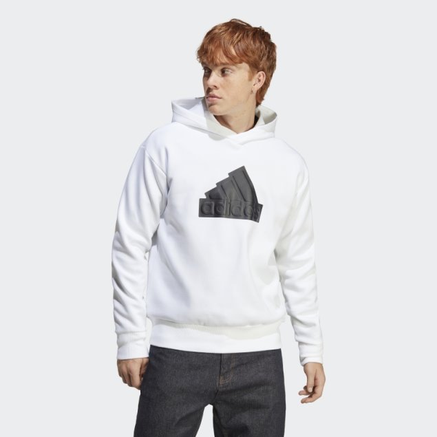 Blanco Futuro Iconos Insignia De Deporte Sudadera Con Capucha Adidas Caliente
