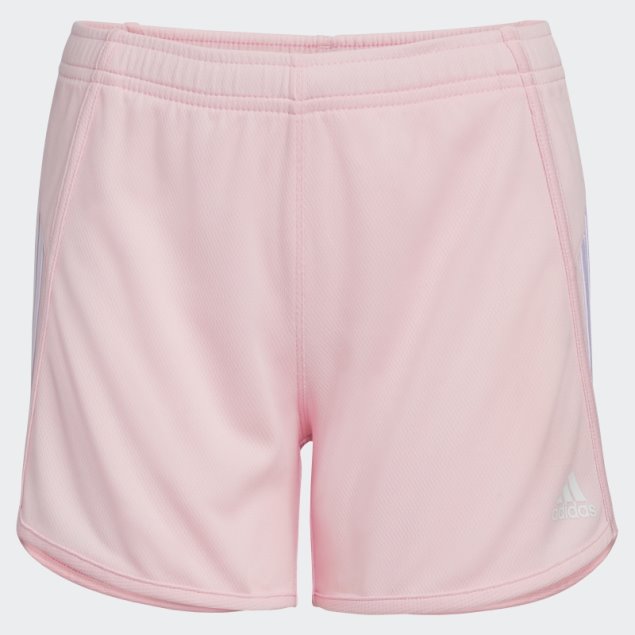 Pantalones Cortos De Malla De Rayas Rosas (talla Extendida) Adidas