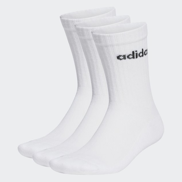 Calcetines Acolchados Linear Crew Blancos 3 Pares Adidas