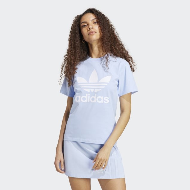 Camiseta Adicolor Classics Trefoil Adidas Azul Amanecer