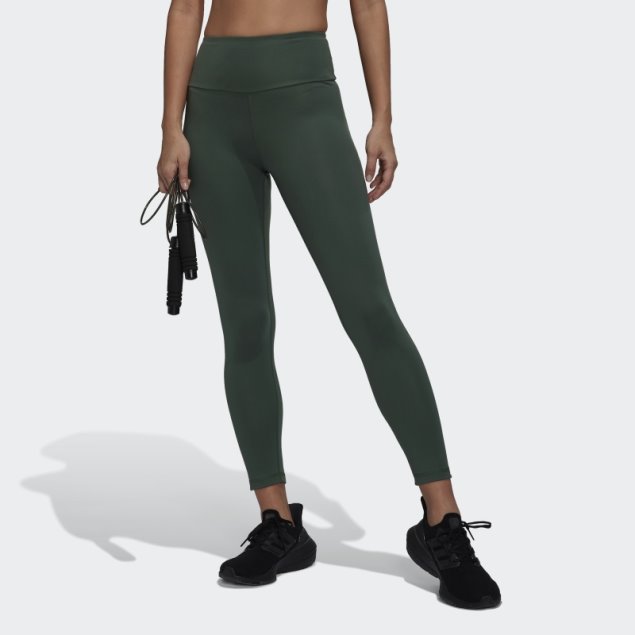 Leggings De Talle Alto Verde óxido Yoga Essentials Adidas