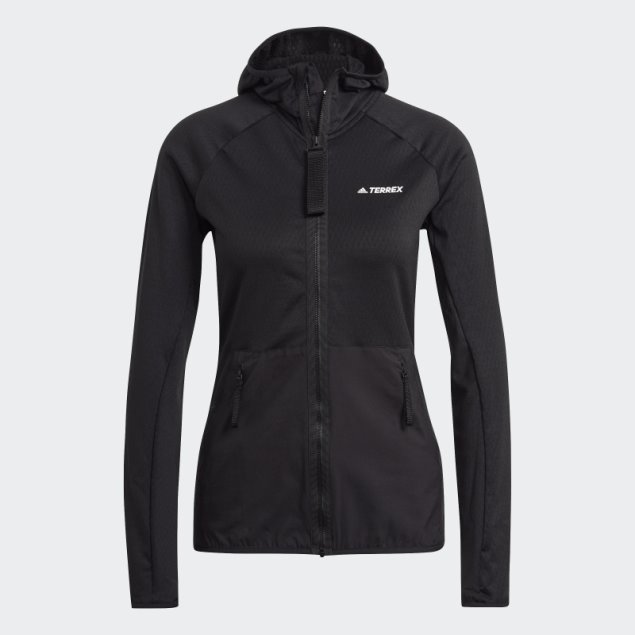 Adidas Terrex Tech Flooce Light Chaqueta De Senderismo Con Capucha Negro