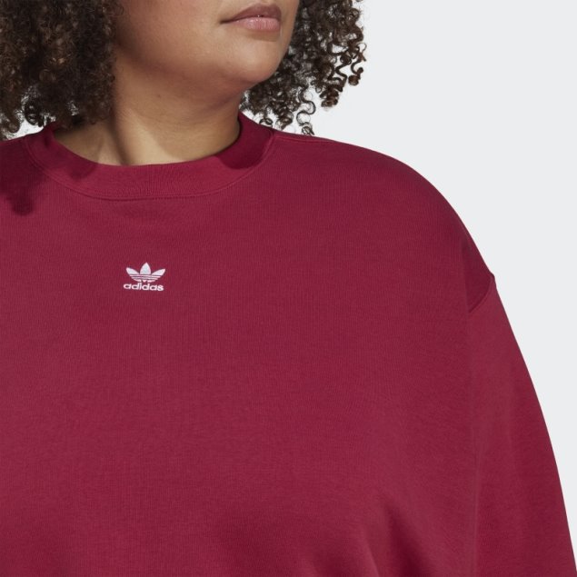 Sudadera Adicolor Essentials Crew (tallas Grandes) Adidas Burdeos