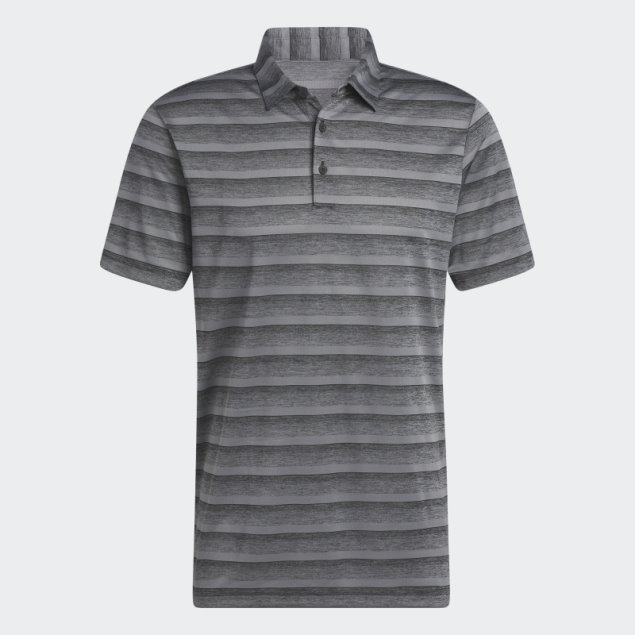 Adidas Polo De Rayas Bicolor Gris Moda