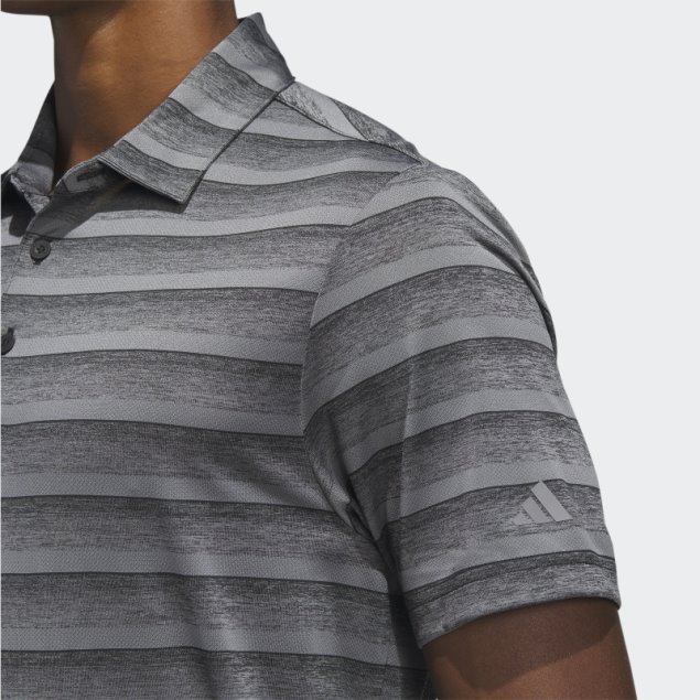 Adidas Polo De Rayas Bicolor Gris Moda