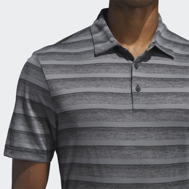 Adidas Polo De Rayas Bicolor Gris Moda