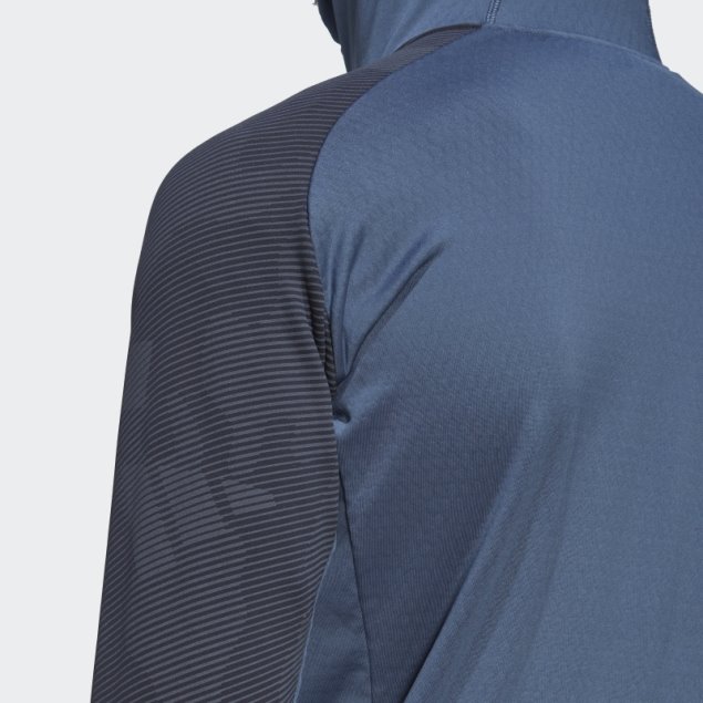 Adidas Terrex Tech Flooce Chaqueta De Forro Polar Con Capucha Para Senderismo Acero