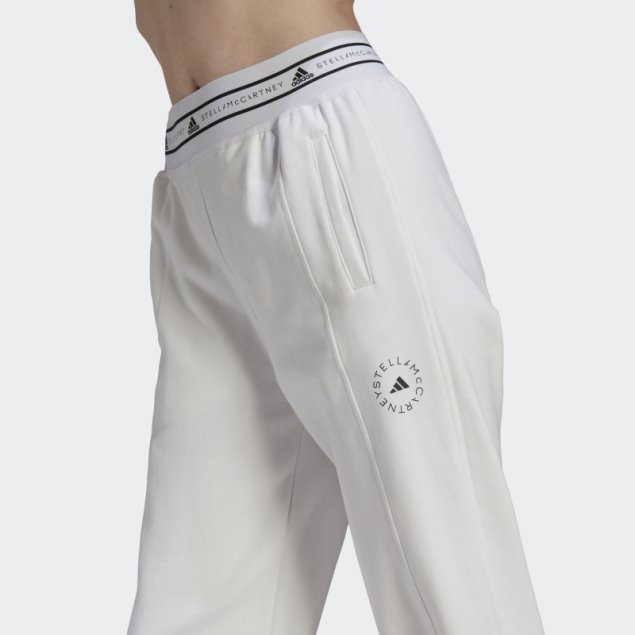 Adidas By Stella Mccartney Pantalones Blanco Caliente