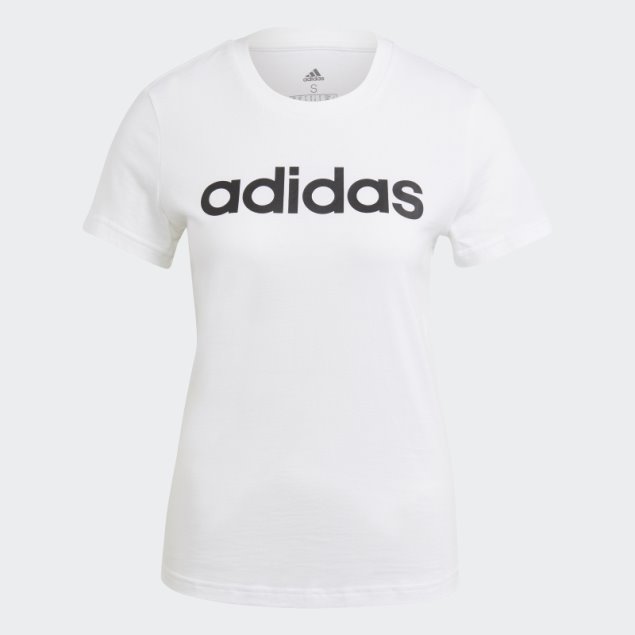 Camiseta Blanca Adidas Essentials Slim Con Logo