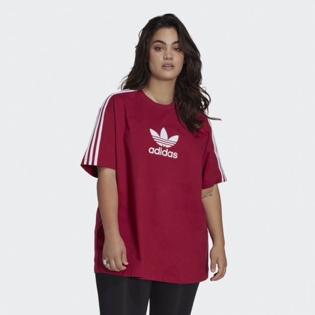 Camiseta Adicolor Trefoil (talla Grande) Adidas Burdeos